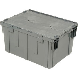 GoVets™ Plastic Attached Lid Shipping & Storage Tote 28-1/8