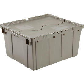 GoVets™ Plastic Attached Lid Shipping & Storage Tote 23-3/4