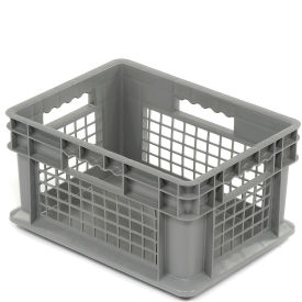 GoVets™ Mesh Straight Wall Container Solid Base 15-3/4