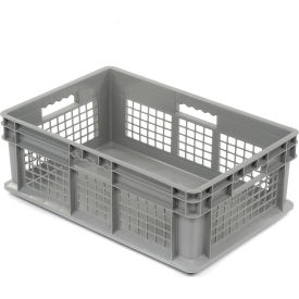 GoVets™ Mesh Straight Wall Container Solid Base 23-3/4