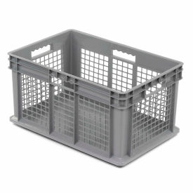 GoVets™ Mesh Straight Wall Container Solid Base 23-3/4