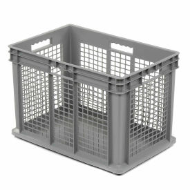 GoVets™ Mesh Straight Wall Container Solid Base 23-3/4