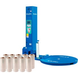 GoVets™ Stretch Wrap Machine w/Auto Film Attach & Cut10 Free Rolls of Stretch Wrap 509B238