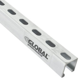 GoVets™ 8' Slotted Strut Channel 1-5/8 x 1-5/8 12 Gauge Pre-Galvanized Zinc Plated 138713 - Pkg Qty 4