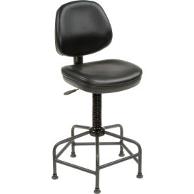 Interion® Antimicrobial Shop Stool Black 124-AM516