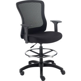 Interion® Mesh Back Task Stool Black 546695