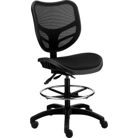 Interion® Armless All Mesh Stool - Black 727695