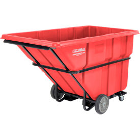 GoVets™ Forkliftable Heavy Duty Plastic Tilt Truck 1.5 Cu. Yd. 2000 Lbs. CapRed 260RD800