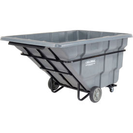 GoVets™ Extra Heavy Duty Plastic Tilt Truck 2.5 Cu. Yd. Cap 2750 Lbs. Cap Gray 261800