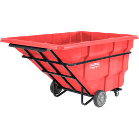 GoVets™ Extra Heavy Duty Plastic Tilt Truck 2.5 Cu. Yd. Cap 2750 Lbs. Cap Red 261RD800