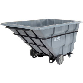 GoVets™ Forkliftable Extra HD Plastic Tilt Truck 2.5 Cu. Yd. Cap 2750 Lbs. CapGry 262800