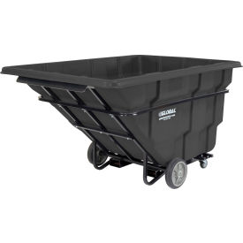GoVets™ Forkliftable Extra HD Plastic Tilt Truck 2.5 Cu. Yd. Cap2750 Lbs. CapBlk 262BK800