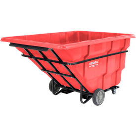 GoVets™Forkliftable Extra HD Plastic Tilt Truck 2.5 Cu. Yd. Cap2750 Lbs. CapRed 262RD800