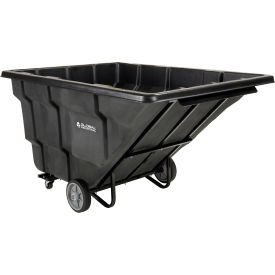 GoVets™ Extra Heavy Duty Plastic Tilt Truck 2.5 Cu. Yd. Cap 2300 Lbs. Cap Black 274615