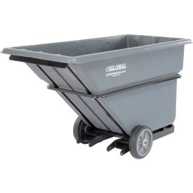 GoVets™ Forkliftable Heavy Duty Plastic Tilt Truck 1 Cu. Yd. Cap 2000 Lbs CapGray 287800