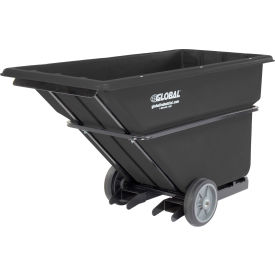 GoVets™ Forkliftable Heavy Duty Plastic Tilt Truck 1 Cu. Yd. Cap 2000 Lbs. CapBlk 287BK800
