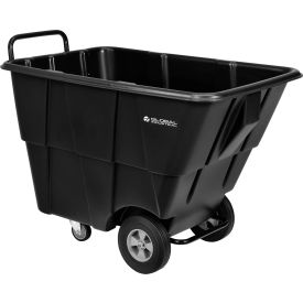GoVets™ Standard Duty Plastic Tilt Truck 1/2 Cu. Yd. Cap 850 Lbs. Cap Black 352800