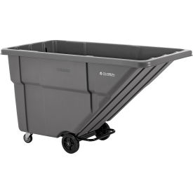 GoVets™ Standard Duty Plastic Tilt Truck 1 Cu. Yd. Cap1000 Lbs. Cap Gray 600501