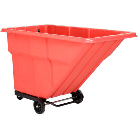GoVets™ Standard Duty Plastic Tilt Truck 1 Cu. Yd. Cap1000 Lbs. Cap Red 600RD501