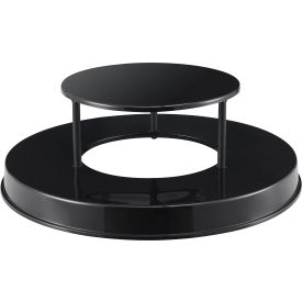 Plastic Rain Bonnet Lid for GoVets™ 36 Gal Extra-Heavy Duty Slatted Trash Can Black 359732