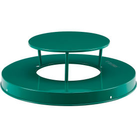Steel Rain Bonnet Lid for GoVets™ 36 Gallon Slatted Trash Can Green 361732