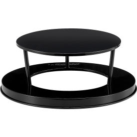 Steel Rain Bonnet Lid for GoVets™ 24 Gallon Slatted Trash Can Black 363732