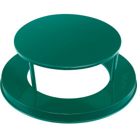Steel Rain Bonnet Lid for GoVets™ 24 Gallon Slatted Trash Can Green 364732