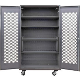 GoVets Configurable Ventilated Mobile Shelf Cabinet 48