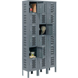 GoVets™ Capital® 6-Tier 18 Door Ventilated Locker 36