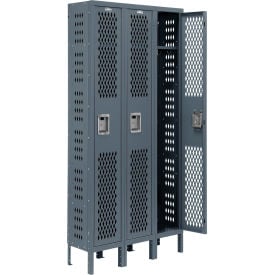 GoVets™ Infinity® 1-Tier 3 Door Ventilated Locker 36