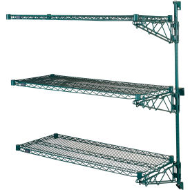 Nexel® Poly-Green® Adjustable Wall Mount Wire Shelving 3 Shelf Add On 60