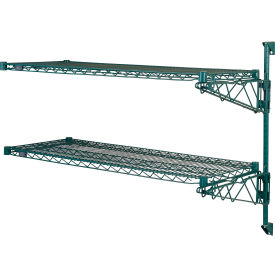 Nexel® Poly-Green® Adjustable Wall Mount Wire Shelving 2 Shelf Add On 30