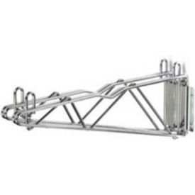 Nexel® Silver Epoxy Fixed Double Shelf Wall Mount Bracket 21