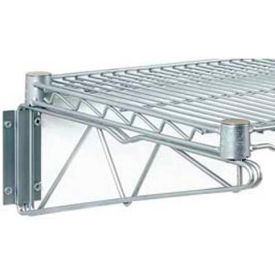 Nexel® Silver Epoxy Fixed Single Shelf Wall Mount Bracket 14