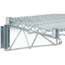 Nexel® Silver Epoxy Fixed Single Shelf Wall Mount Bracket 24