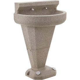 GoVets™ Pedestal Wash Fountain 2 Station Foot-Operated 082604