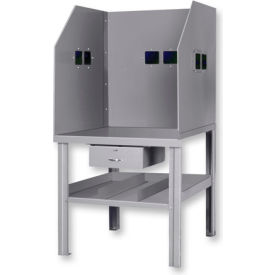 GoVets™ Arc Welding Bench W/ See-Thru Sides & Center Drawer 36