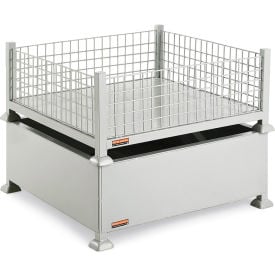 GoVets™ Mini-Bulk Container 38x38x16 2600 Lb Capacity - Wire Mesh Sides 50724B20