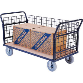 GoVets™ Euro Truck With 3 Wire Sides & Wood Deck 60 x 30 1200 Lb. Capacity 689952