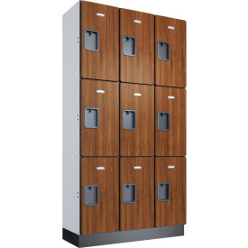 GoVets™ 3-Tier 9 Door Wood Locker 36