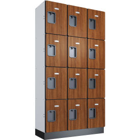 GoVets™ 4-Tier 12 Door Wood Locker 36