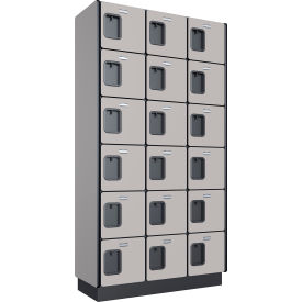 GoVets™ 6-Tier 18 Door Wood Locker 36