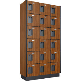 GoVets™ 6-Tier 18 Door Wood Locker 36