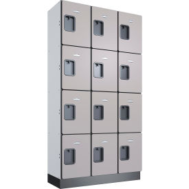 GoVets™ 4-Tier 12 Door Wood Locker 36