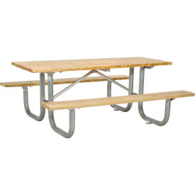 GoVets™ 6' Wood Picnic Table Natural 502695