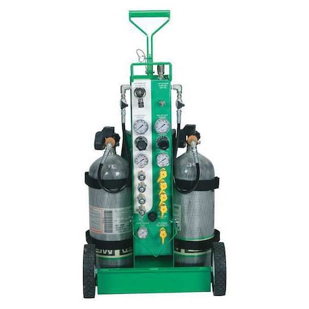 Air Cylinder Cart, Steel, Green MPN:10107535