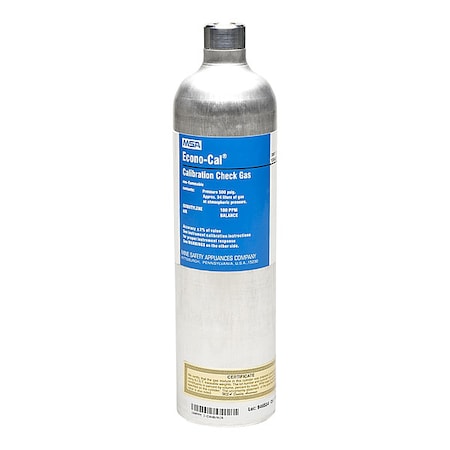 Calibration Gas, Isobutylene, 34 L, RP Connection, +/-5% Accuracy, 500 psi Max. Pressure MPN:10048279