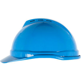 MSA V-Gard® 500 Cap Vented 4-Point Fas-Trac III Blue 10034019 - Pkg Qty 20