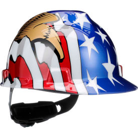 MSA V-Gard® American Freedom Series Slotted Protective CapAmerican Flag With 2 Eagles 10052947