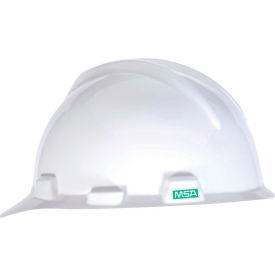 MSA V-Gard® Hard Hats Front Brim 1-Touch Suspension White 10057441 10057441